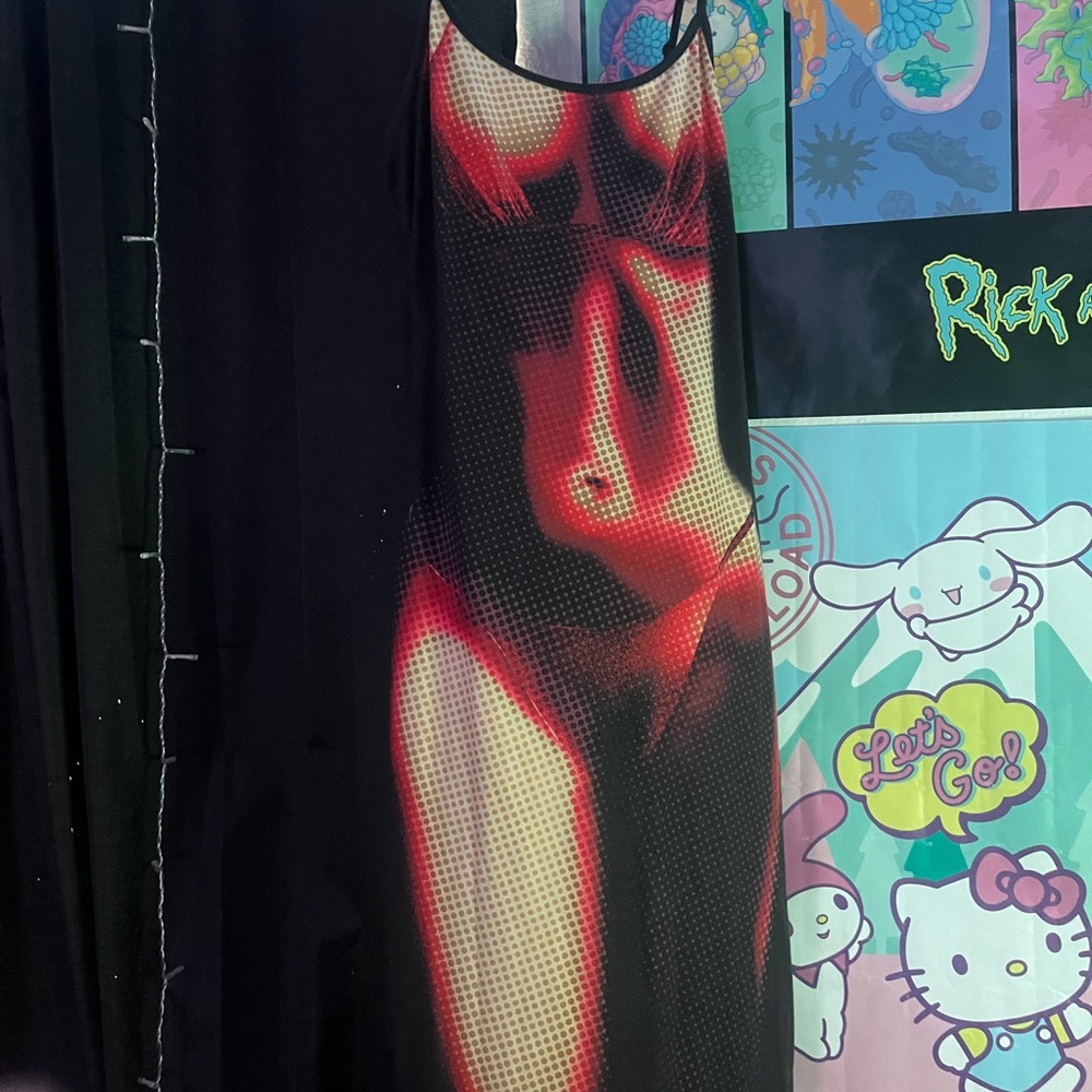 long shein dress colorful